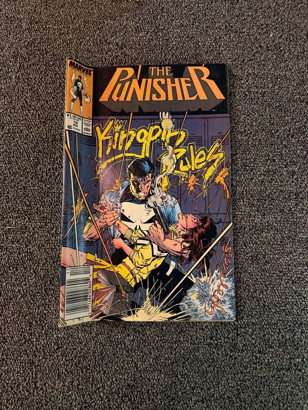 The Punisher No. 14 Comic Book Marvel Kingpin Rules Dec 1988